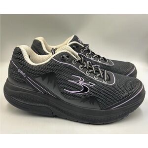 Gdefy Gravity Shoes Womens 10.5 Black/ Purple Defye Mighty Walk Sneakers